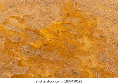 Rusty Red Sand On Ilmenite Quarry