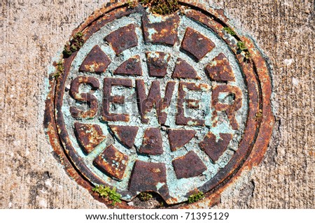Rusty sewer plate