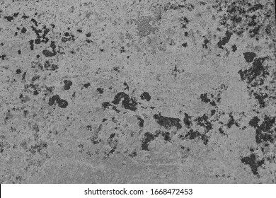 Rusty smudge wall cellar farm house. Dirty exterior urban facade. Black white ruined structure background. Grunge uneven old stone rock texture. Outside corroded crashed cement mortar for 3d design - Powered by Shutterstock