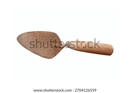 Rusty Trowel in White Background