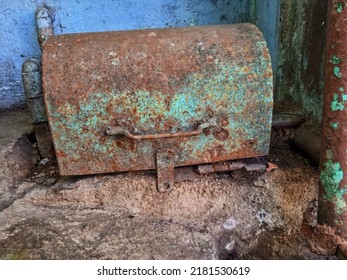 Rusty Water Meter Cover Metal Box  Texture