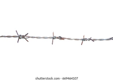 Rusty wire on a white background - Shutterstock ID 669464107