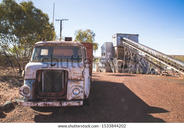  rusty wreck of an abandoned truck - Tennant\
Creek Outback Australia\
15.10.2019