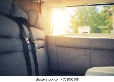 RV Traveling Comfort. Camper Van Motorcoach Passengers Seats.