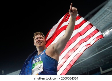 Ryan Crouser Of USA Team Shot Put Wins Gold Medal At The Rio 2016 Summer Olympic Games Track And Field, World Athletics - Rio De Janeiro, Brazil 08.18.2016