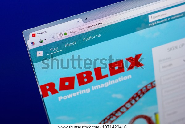 Ryazan Russia April 16 2018 Homepage Stock Photo Edit Now - https www roblox com create account