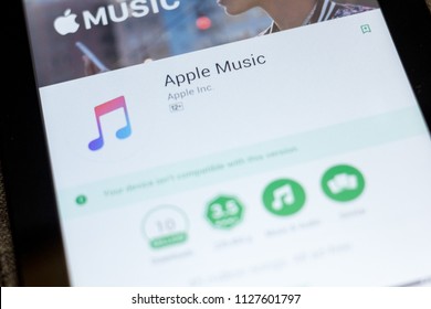 Ryazan, Russia - July 03, 2018: Apple Music Mobile App On The Display Of Tablet PC.