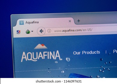 Ryazan, Russia - July 11, 2018: Aquafina.com Website On The Display Of PC.