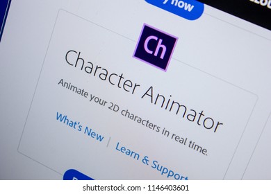 Ryazan, Russia - July 11, 2018: Adobe Character Animator, Software Logo On The Official Website Of Adobe.