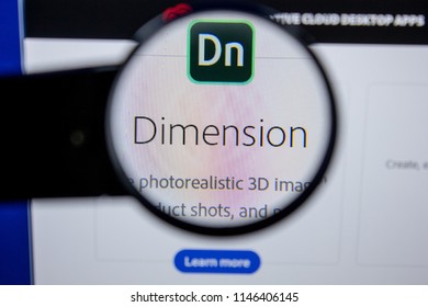 Ryazan, Russia - July 11, 2018: Adobe Dimension, Software Logo On The Official Website Of Adobe.