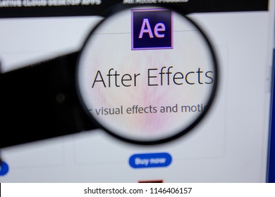 Ryazan, Russia - July 11, 2018: Adobe After Effects, Software Logo On The Official Website Of Adobe.