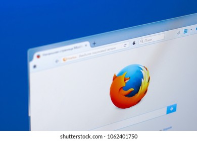 Ryazan, Russia - March 28, 2018 - Mozilla Firefox Browser On A Display Of PC.