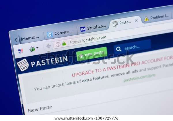 Ryazan Russia May 08 2018 Pastebin Stock Photo Edit Now 1087929776 - robloxpain3s pastebin pastebincom