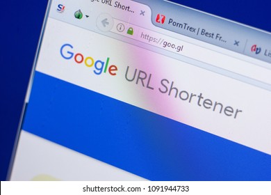 Ryazan, Russia - May 13, 2018: Google Url Shortener Website On The Display Of PC, Url - Goo.gl