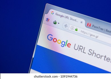 Ryazan, Russia - May 13, 2018: Google Url Shortener Website On The Display Of PC, Url - Goo.gl