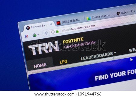 ryazan russia may 13 2018 fortnitetracker website on the display of pc - trn fortnite tracker mobile