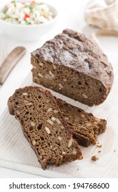 rye bread with seeds, top view - Shutterstock ID 194768600