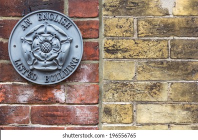 RYE,UK / 1st of JUNE 2014 - A steel vintage Tudor rose sign denoting a landmark