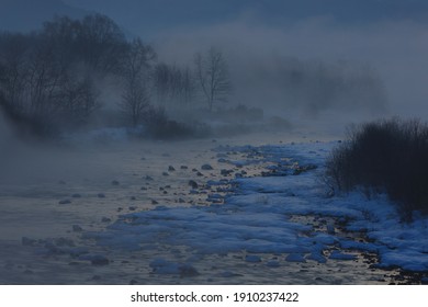 Ryugawa River In Winter, Shizukuishi Town, Iwate Prefecture