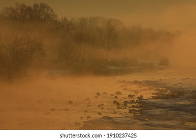 Ryugawa River In Winter, Shizukuishi Town, Iwate Prefecture