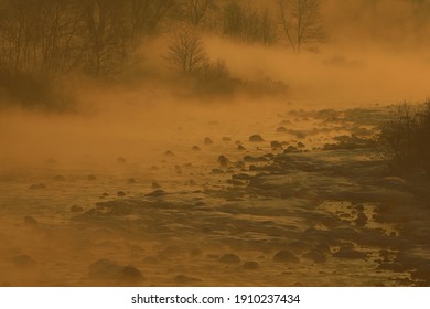 Ryugawa River In Winter, Shizukuishi Town, Iwate Prefecture