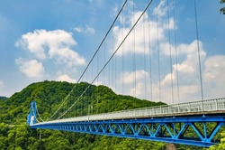 Pont De Suspension De Ryujin à Ibaragi, Japon