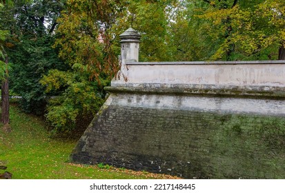 Rzeszow, Poland - 10 09 2019: Fragment Of The Castle Wall, Medieval Fortification