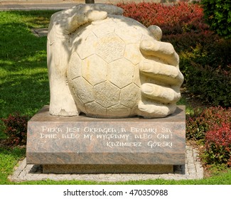 RZESZOW, POLAND - AUGUST 15. Monument To Kazimierz Gorski - Coach Of Polish National Team, 2016.