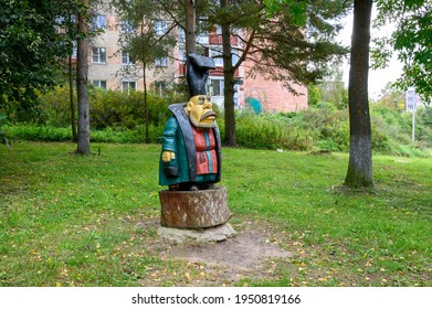 Rzhev, Tver Region, Russian Federation - September 20, 2020: Sculpture Of The Boyar Antipka - The Hero Of The Cartoon Cycle 