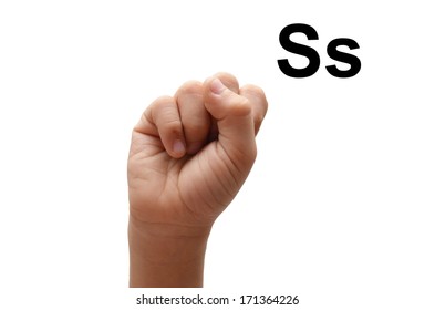 S Kid Hand Spelling American Sign Language ASL