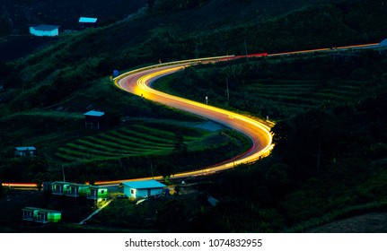 S Shaped Bend On A Country Road