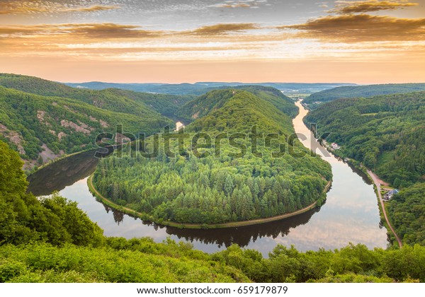 Saar Loop Mettlach Saarland Germany Stock Photo (Edit Now) 659179879