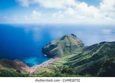 Saba Island - Beach Landscape With Transparent Blue Water And Tropical Forest