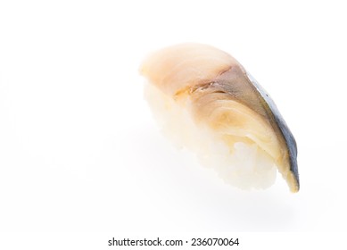 Saba Sushi Isolated On White