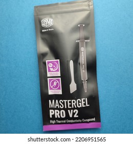 Sabah, Malaysia - 27 September 2022: Cooler Master Brand Mastergel Pro V2 High Thermal Conductivity Compound.