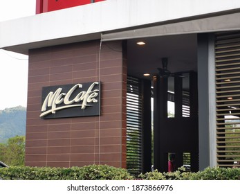 Sabah,Malaysia-December 13 2020 : Selective Focus Picture With Noise Effect Of McDonald's Fast Food Restaurant.