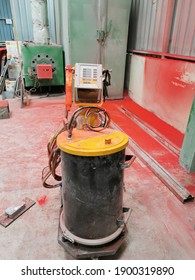 Sabah,Malaysia-January 16 2020 : Selective Focus Image With Noise Effect Electro Static Powder Coating Machine In Factory.