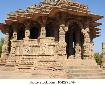 Sabhamandapa (the Assembly Hall) At Modhera Sun Temple Complex, Which Is Located At Mehsana District, Gujarat, India.