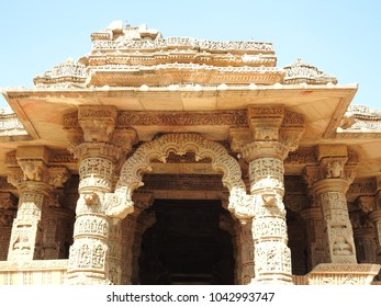 Sabhamandapa (the Assembly Hall) At Modhera Sun Temple Complex, Which Is Located At Mehsana District, Gujarat, India.