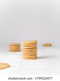 Sable Breton Biscuits Or  Stacked French Butter Cookies