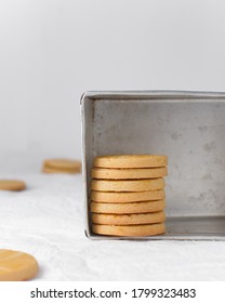 Sable Breton Biscuits Or  Stacked French Butter Cookies