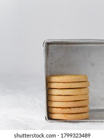 Sable Breton Biscuits Or  Stacked French Butter Cookies