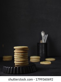 Sable Breton Biscuits Or  Stacked French Butter Cookies