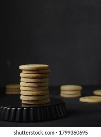 Sable Breton Biscuits Or  Stacked French Butter Cookies