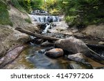 Sable Falls is part of Pictured Rocks National Lakeshore in the upper peninsula near Grand Marais, Michigan.