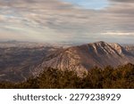 The Sabotino mountain, top view from mont St Gabriel, Slovenia