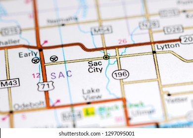 Sac City Iowa Map Sac City Iowa Usa On Map Stock Photo 1297095001 | Shutterstock