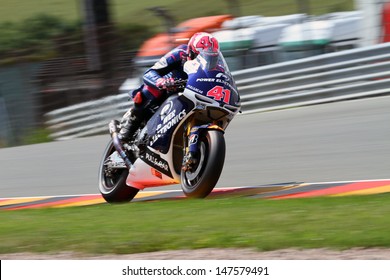 SACHSENRING - GERMANY, JULY 12: Spanish Rider Aleix Espargaro At 2013 Eni MotoGP Of Germany At Sachsenring Circuit On July 12, 2013