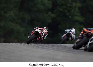 SACHSENRING - GERMANY, JULY 2: British Aprilia Rider Sam Lowes At 2017 GoPro MotoGP Of Germany At Sachsenring Circuit On July 2, 2017