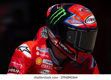 SACHSENRING, GERMANY - JUNE 18, 2021: Italian Ducati Rider Francesco Bagnaia At 2021 Liqui Moly MotoGP Of Germany